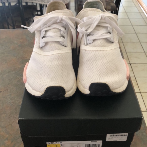 White and Pink Adidas NMDs - Picture 3 of 4